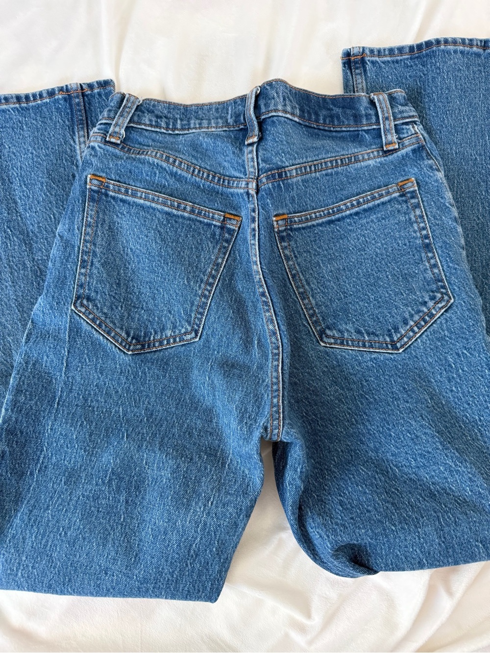 Abercrombie & Fitch Straight-Leg Mid Blue Denim Jeans - Picture 2 of 3